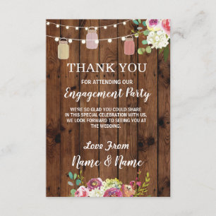 Tarjeta de agradecimiento Compromiso Bodas Florale