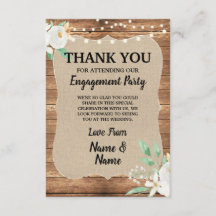 Tarjeta de agradecimiento Compromiso Flor Blanca M