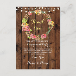 Tarjeta de agradecimiento Compromiso Floral Boda M