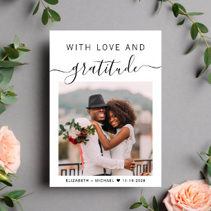 Tarjeta De Agradecimiento Con Amor Y Gratitud Fotomía Boda