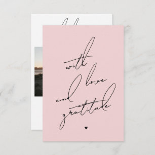 Tarjeta De Agradecimiento Con amor y gratitud mensaje preimpreso