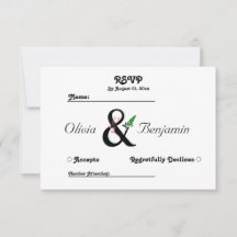 Tarjeta de agradecimiento con ampersand elegante