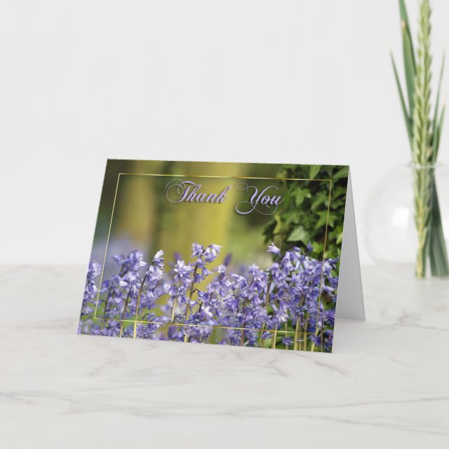 tarjeta de agradecimiento con bluebells (Anverso)
