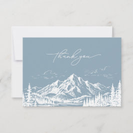 Tarjeta de agradecimiento con boceto de paisaje de