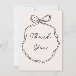 Tarjeta de agradecimiento con borde de cinta capri
