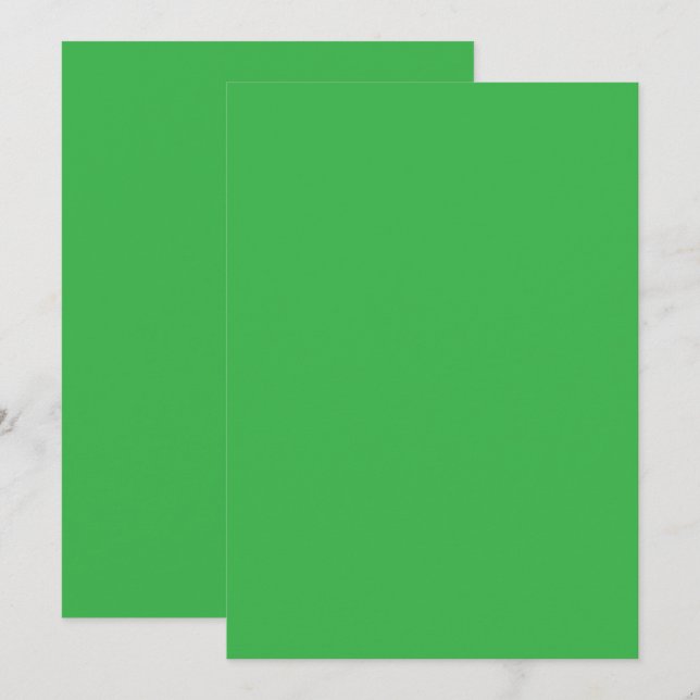 Tarjeta de agradecimiento con borde verde minimali (Anverso / Reverso)
