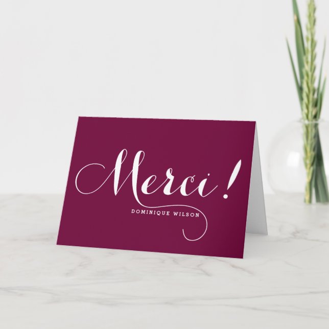 Tarjeta de agradecimiento con caligrafía caprichos (Anverso)