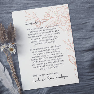 Tarjeta de agradecimiento con código QR floral Sim