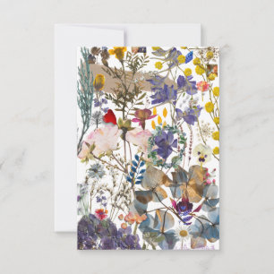 Tarjeta de agradecimiento con collage de flores (b