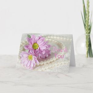 Tarjeta de agradecimiento con daisises