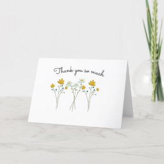 Tarjeta de agradecimiento con diseño de flores (en