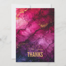 Tarjeta De Agradecimiento Con elegancia celestial Sinfonía de Mármol fotográ