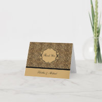Tarjeta de agradecimiento con estampado de leopard