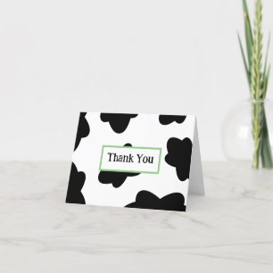 Tarjeta de agradecimiento con estampado de vaca - 