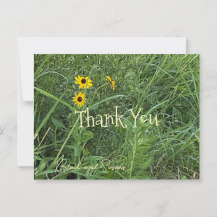 Tarjeta de agradecimiento con flores