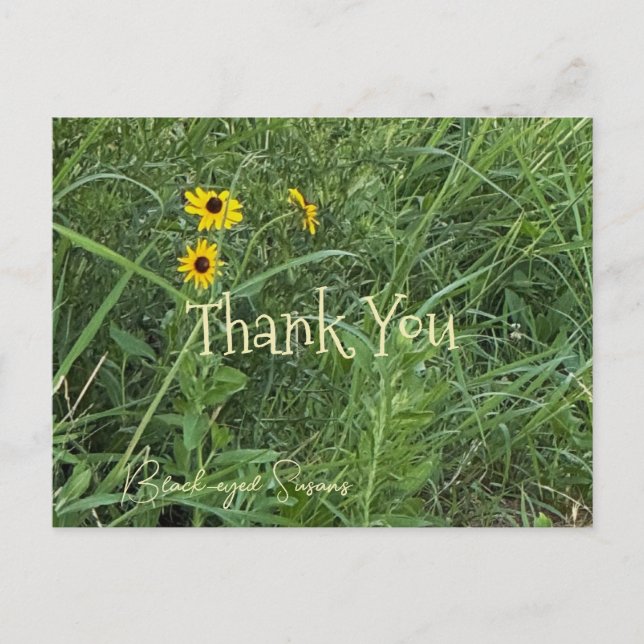 Tarjeta de agradecimiento con flores (Anverso)