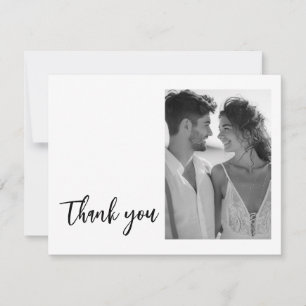 Tarjeta De Agradecimiento 💍 con flores de foto y flores de lavanda