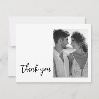 Tarjeta De Agradecimiento 💍 con flores de foto y flores de lavanda