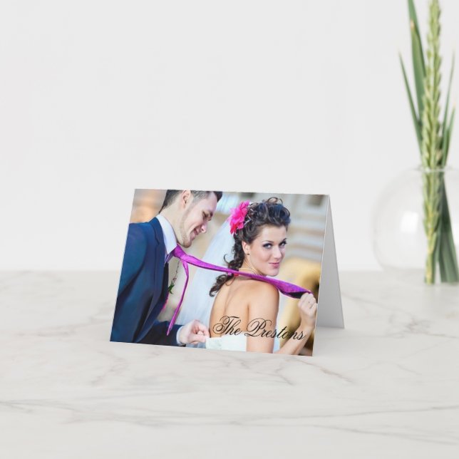 Tarjeta de agradecimiento con foto (Anverso)