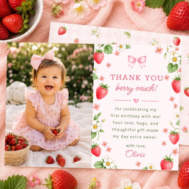 Tarjeta de agradecimiento con foto Berry Sweet (Subido por el creador)