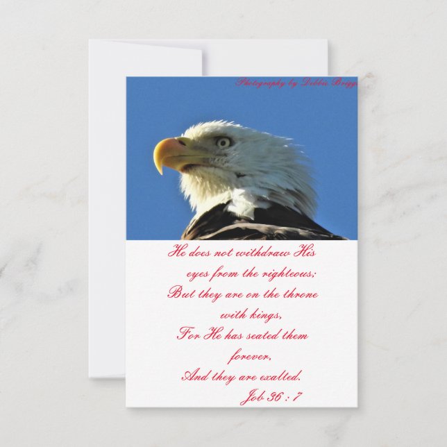 Tarjeta de agradecimiento con foto de Águila y Esc (Anverso)