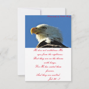 Tarjeta de agradecimiento con foto de Águila y Esc