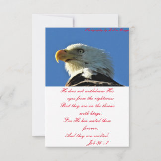 Tarjeta de agradecimiento con foto de Águila y Esc