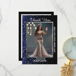 Tarjeta de agradecimiento con foto de concurso en