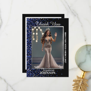 Tarjeta de agradecimiento con foto de concurso en