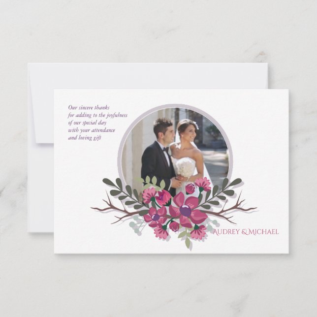 Tarjeta de agradecimiento con foto de cornejo (Anverso)