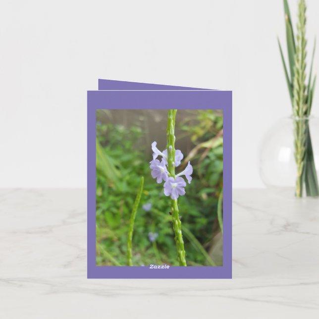 Tarjeta de agradecimiento con foto de flores de hi (Reverso)
