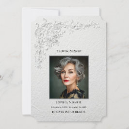 Tarjeta de agradecimiento con foto de funeral flor
