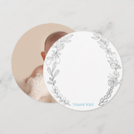 Tarjeta de agradecimiento con foto de George.