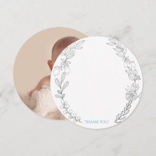 Tarjeta de agradecimiento con foto de George.