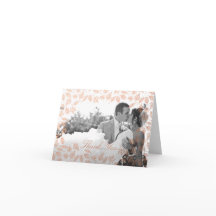 Tarjeta de agradecimiento con foto de hojas de oto