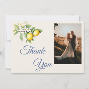 Tarjeta de agradecimiento con foto de limón