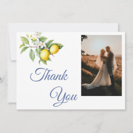 Tarjeta de agradecimiento con foto de limón