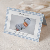 Tarjeta de agradecimiento con foto de niño con pat