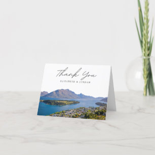 Tarjeta de agradecimiento con foto de Queenstown N