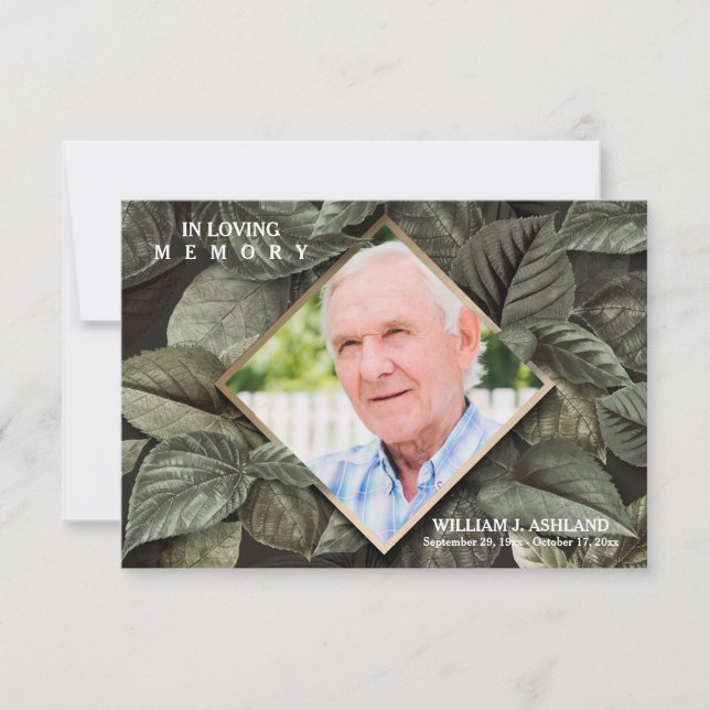 Tarjeta de agradecimiento con foto de simpatía enm (Anverso)