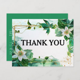 Tarjeta De Agradecimiento Con foto Gracias por Passiflora Serenity