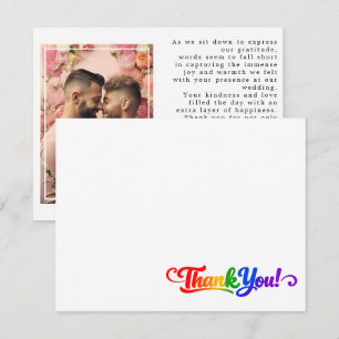 Tarjeta De Agradecimiento Con foto LGBTQ+ Prosperar Juntos