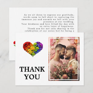 Tarjeta De Agradecimiento Con foto LGBTQ+ Prosperar Juntos