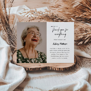 Tarjeta de agradecimiento con foto personalizada p