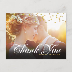 Tarjeta de agradecimiento con foto personalizada y