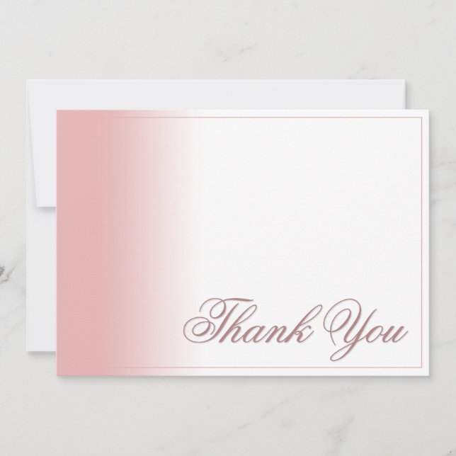 Tarjeta de agradecimiento con gradiente rosa, escr (Anverso)