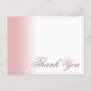 Tarjeta de agradecimiento con gradiente rosa, escr