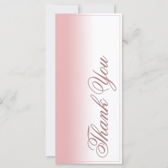 Tarjeta de agradecimiento con gradiente rosa, escr (Anverso)