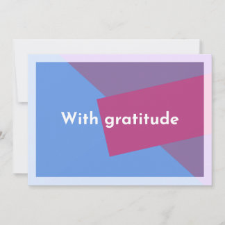 Tarjeta De Agradecimiento "Con gratitud"