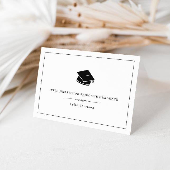 Tarjeta De Agradecimiento Con gratitud | Graduación Gracias Cartas (Subido por el creador)
